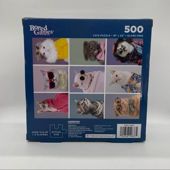 500 Piece Cat Puzzle Jigsaw Puzzle Fancy Cats - Picture 2 of 2